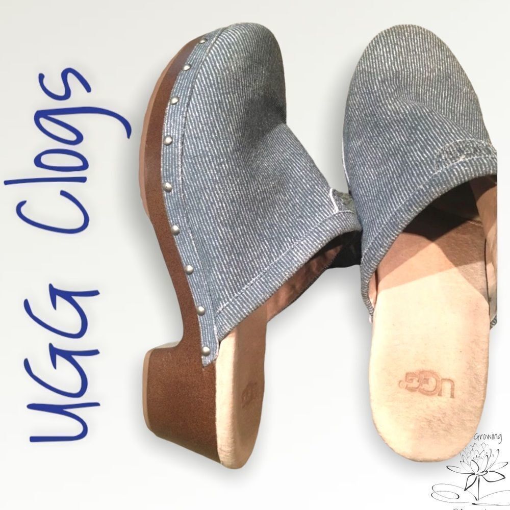 UGG Australia Shoes Blue Jean Style Clogs Size 4 - Picture 3 of 13